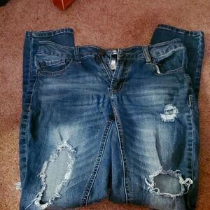 REFUGE Distressed Skinny Jeans